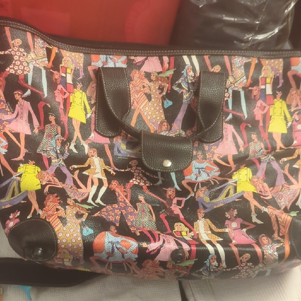 Love Black Tote with Colorful Fashion Print